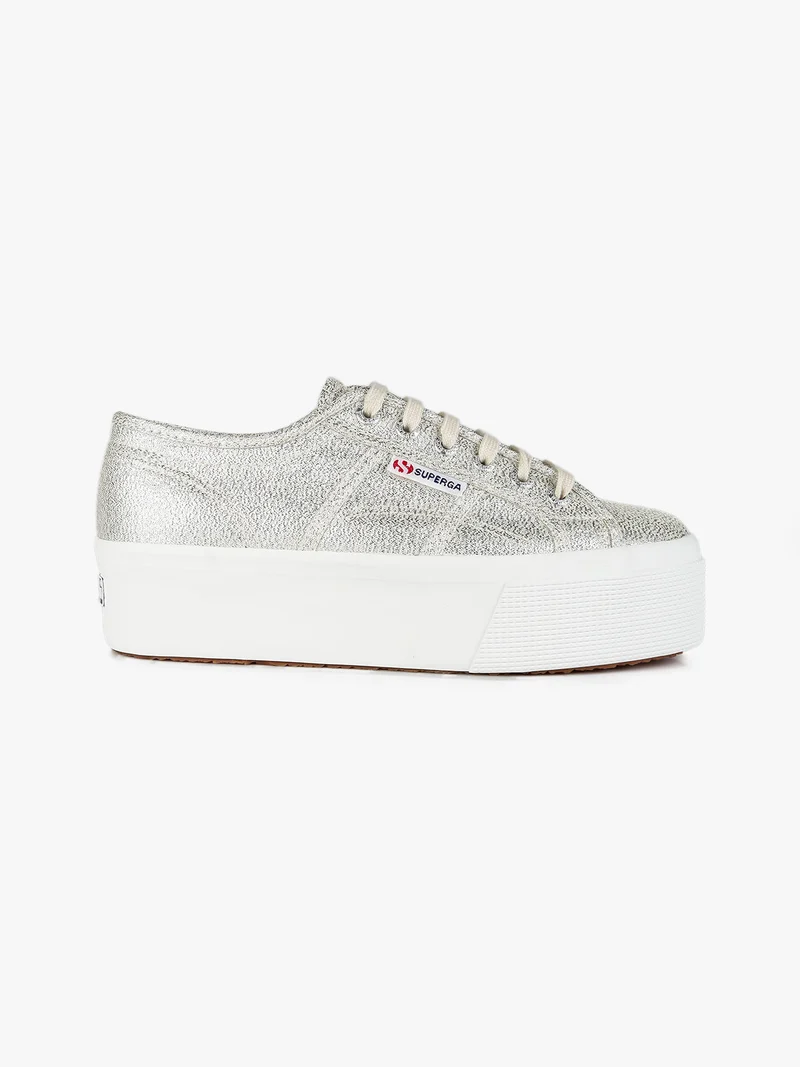 Scarpe in tela donna con platform 2790 LAME - champagne