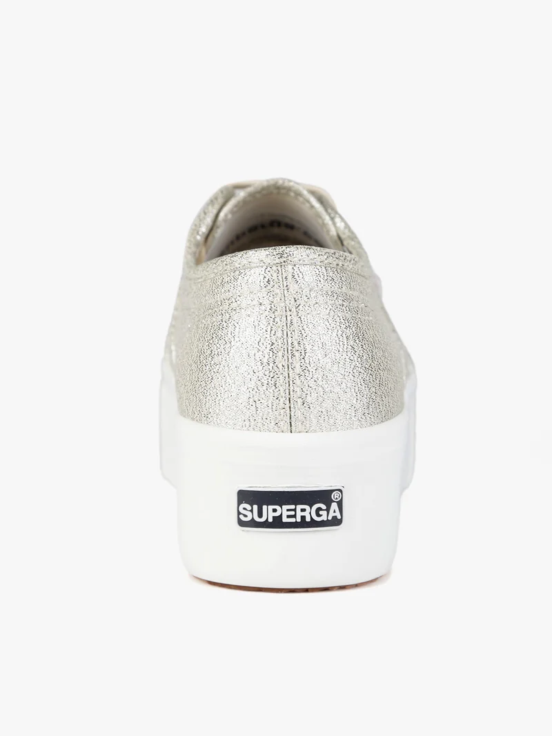 Scarpe in tela donna con platform 2790 LAME - champagne