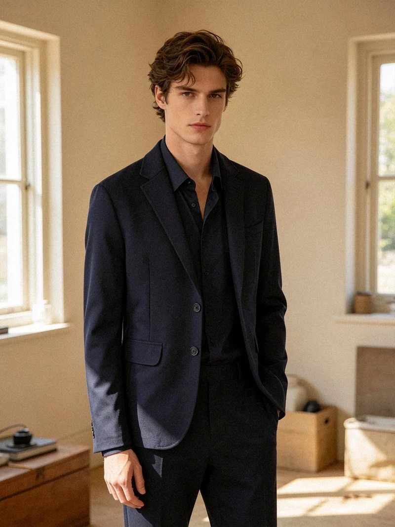 Blazer da uomo - blu scuro