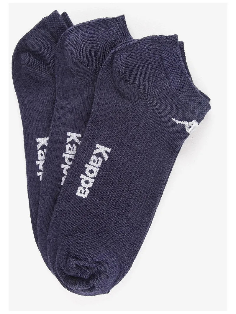 Calze corte in cotone jersey 3 pezzi - blu