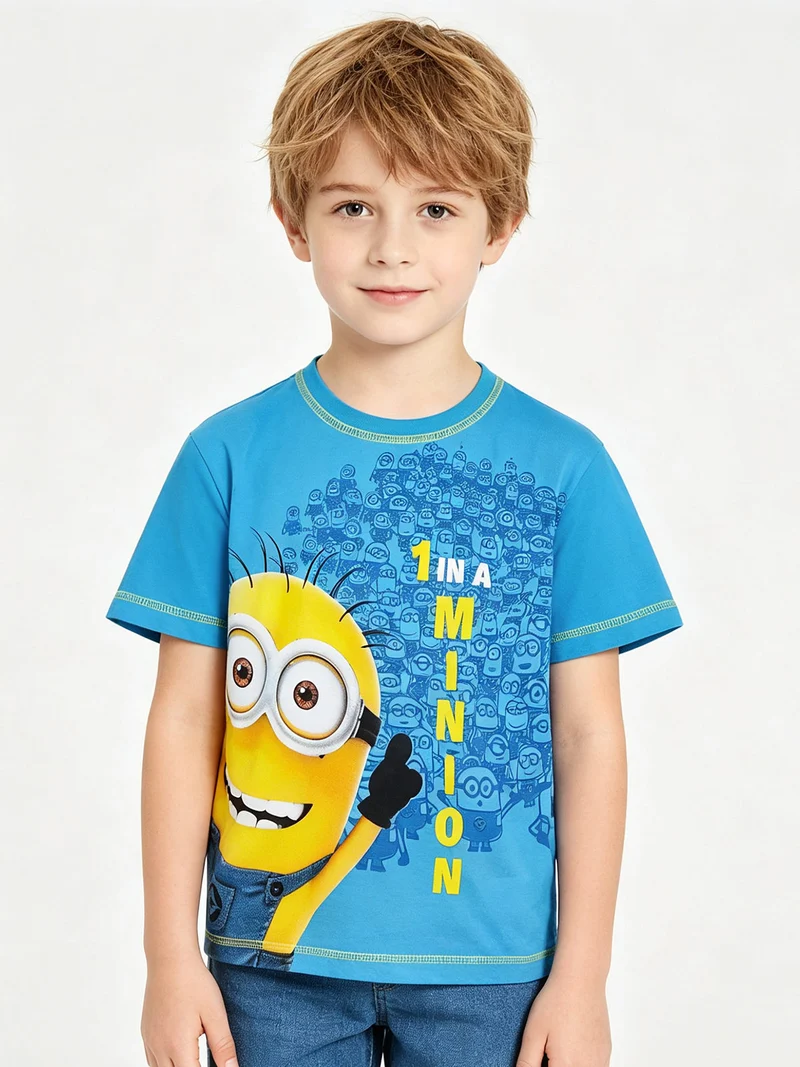 Minion t-shirt bambino con stampa - blu