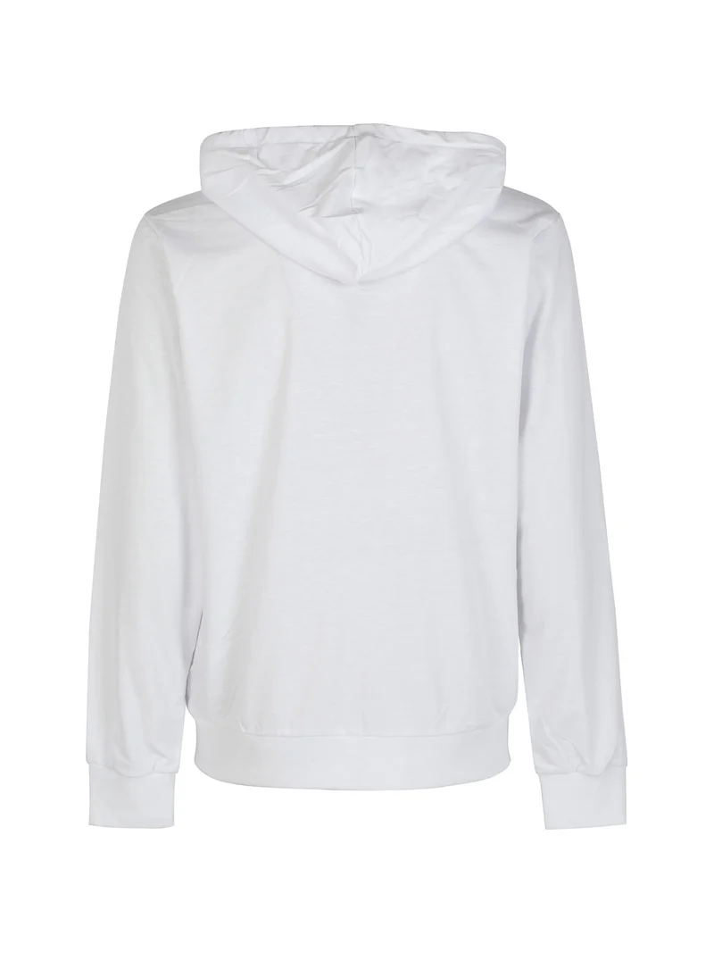 Felpa da uomo con cappuccio e zip - bianco