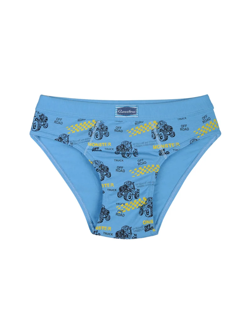 Slip bimbo in cotone con stampe - azzurro