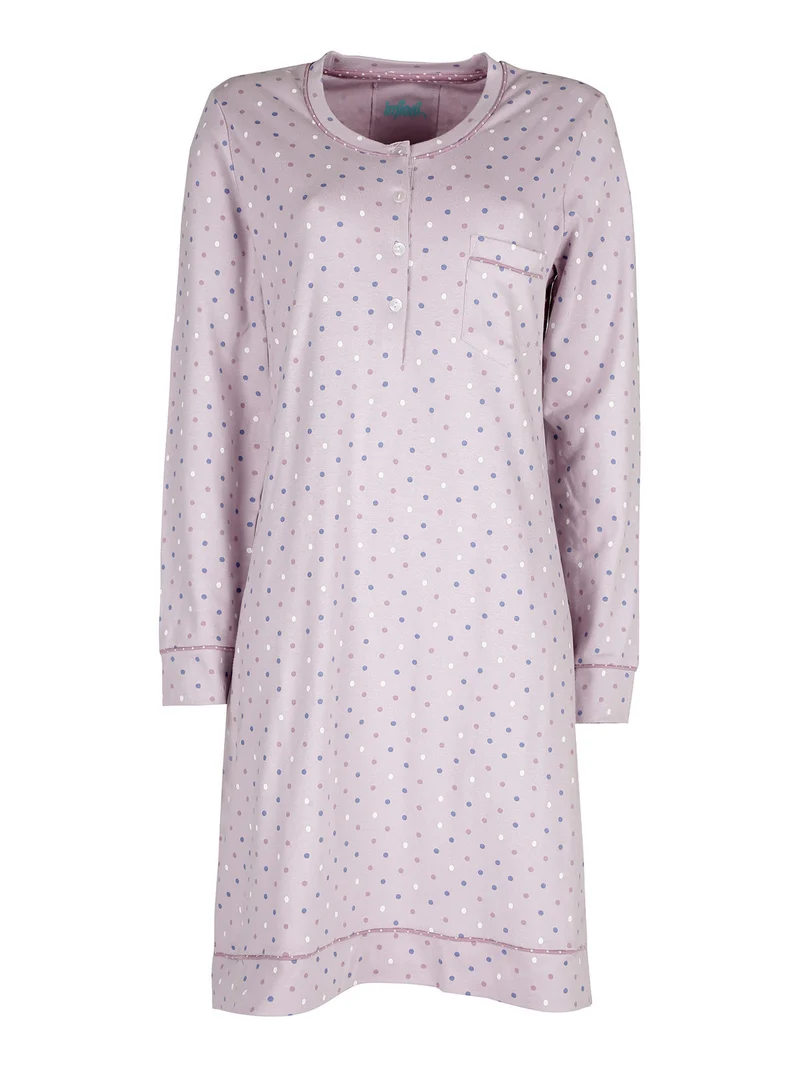 Camicia da notte donna a maniche lunghe - lilla