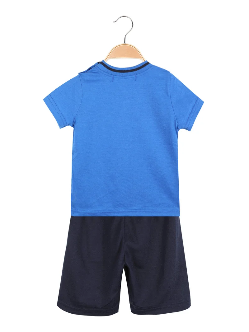 Completo corto 2 pezzi da neonato - blu