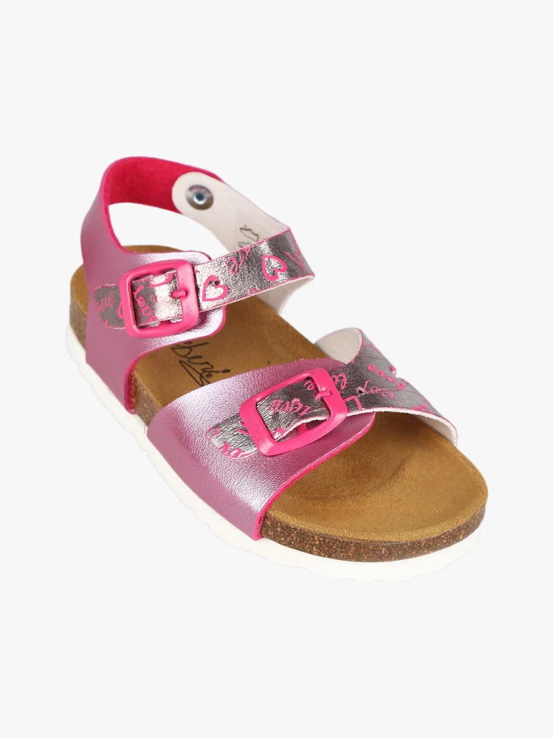 Sandali anatomici da bambina con stampa - fucsia