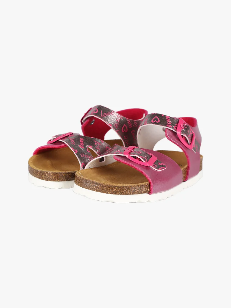 Sandali anatomici da bambina con stampa - fucsia
