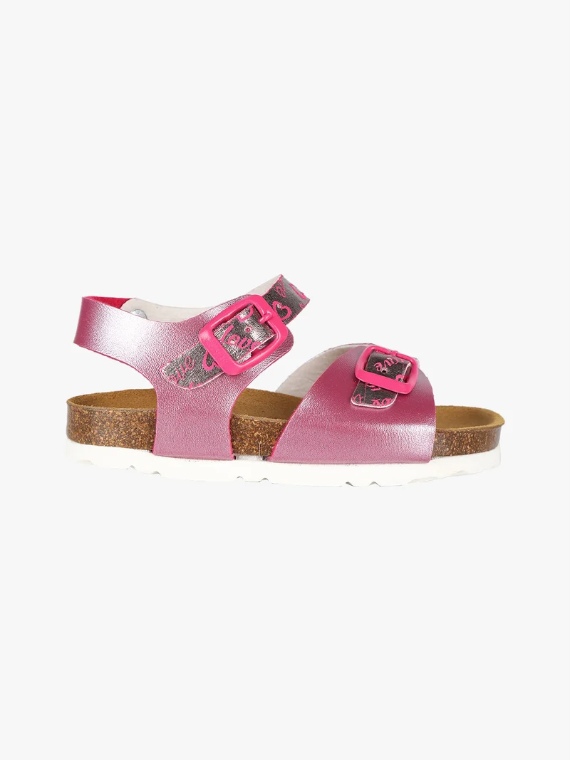 Sandali anatomici da bambina con stampa - fucsia