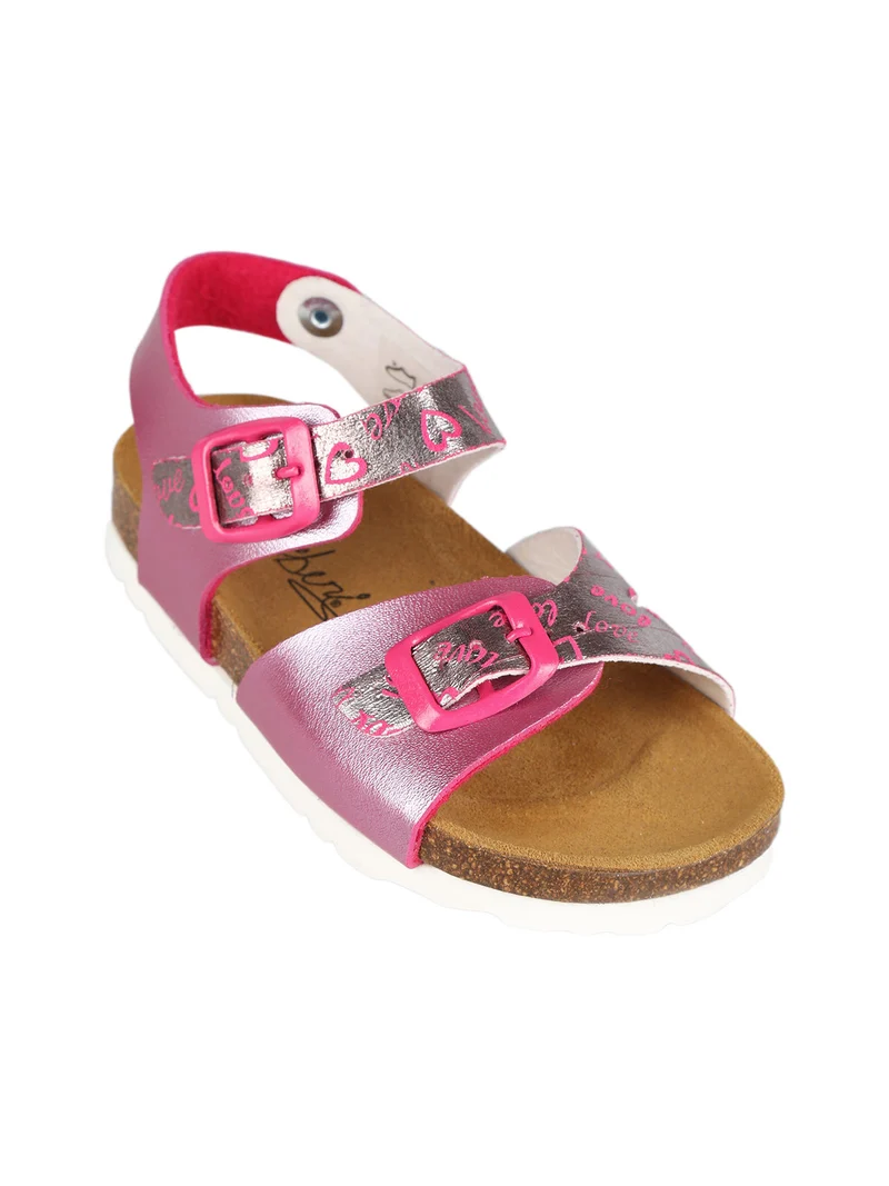 Sandali anatomici da bambina con stampa - fucsia