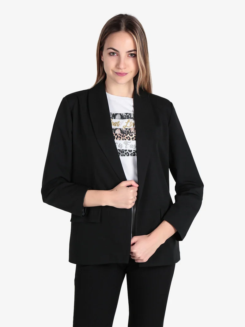 Blazer donna aperto - nero
