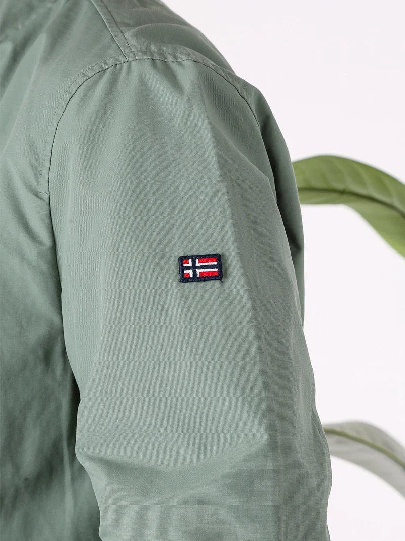 Giacca a vento da uomo con zip - pistacchio