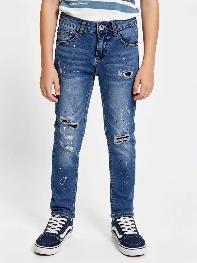 Jeans skinny da ragazzo con strappi - jeans