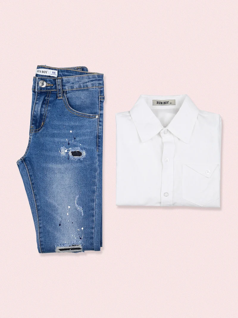 Jeans skinny da ragazzo con strappi - jeans