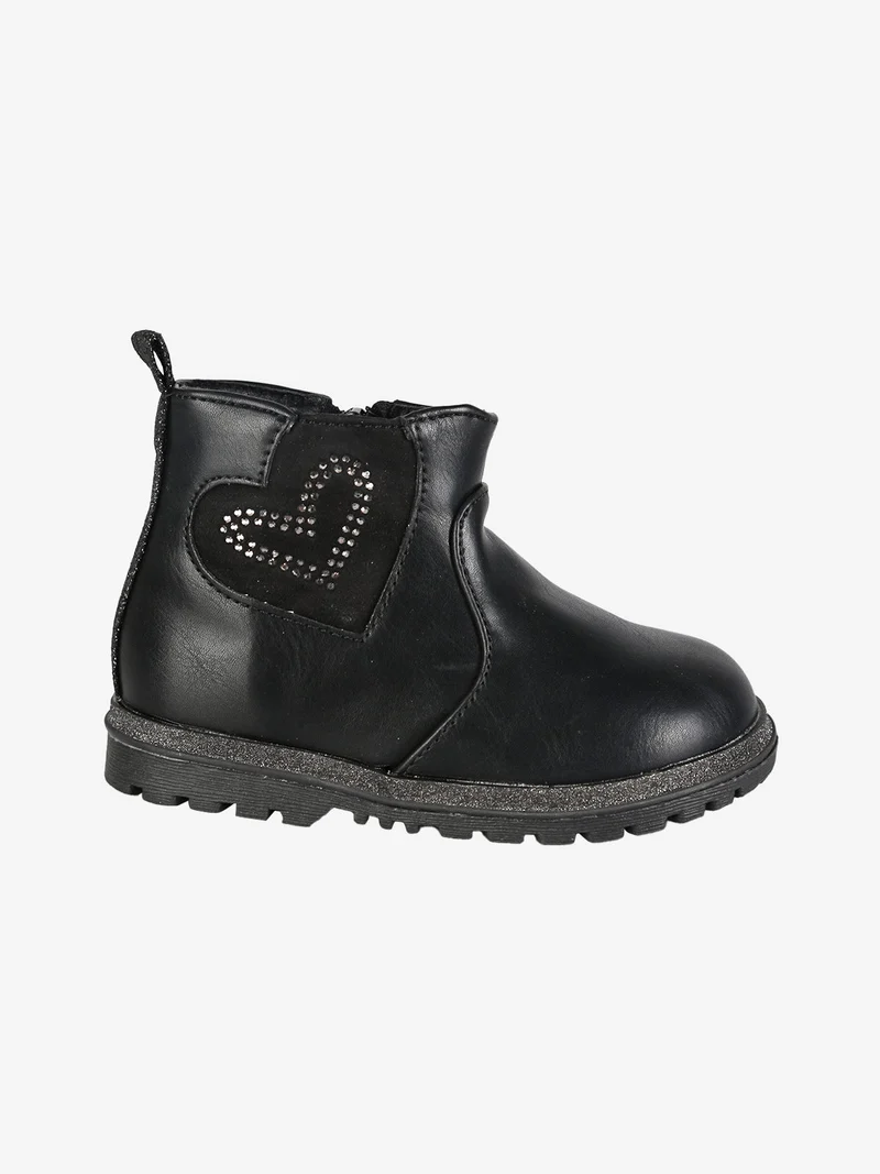 Stivaletti da bambina con zip - nero