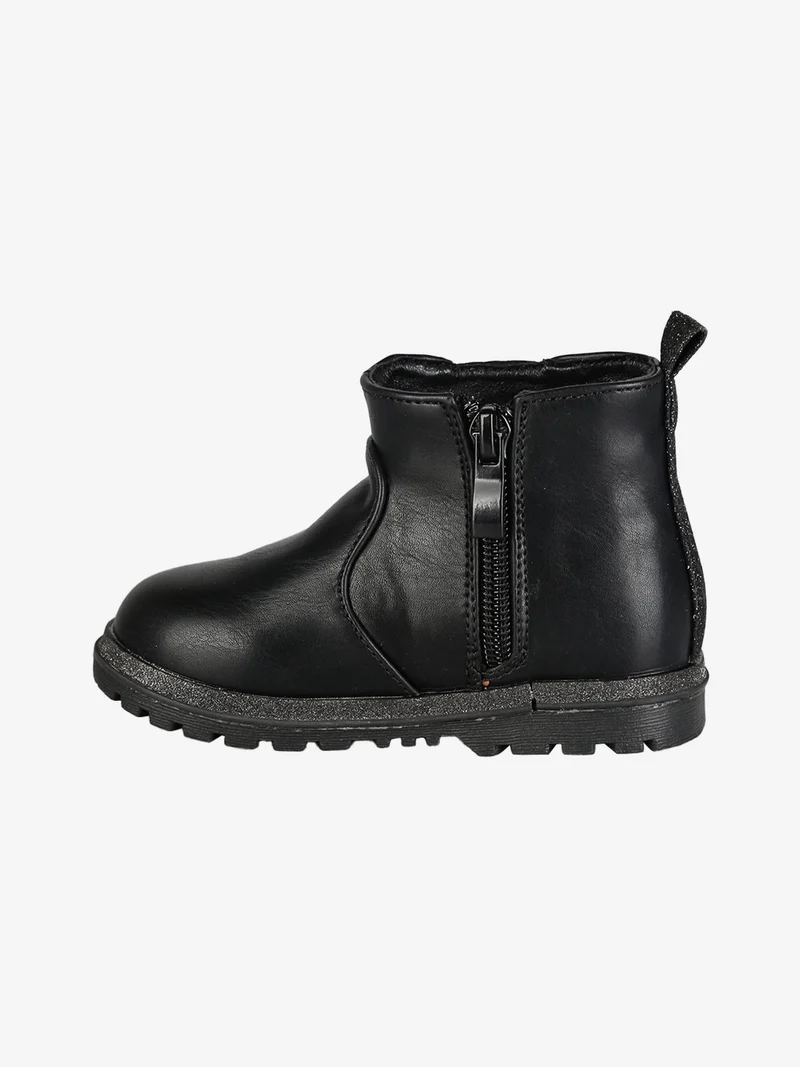 Stivaletti da bambina con zip - nero