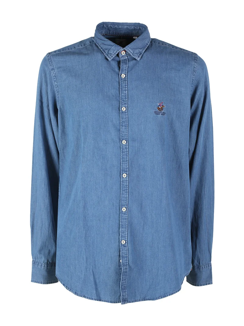 Camicia da uomo in jeans a maniche lunghe - jeans