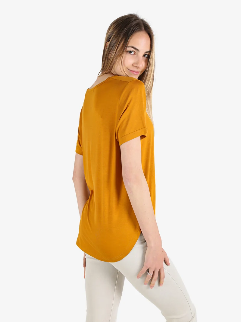 T-shirt da donna con strass - cuoio