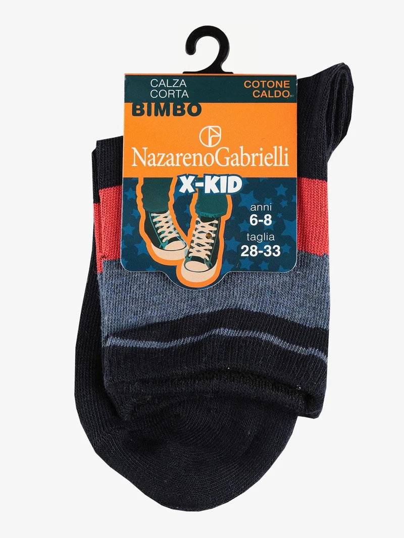 Calze corte in caldo cotone - blu scuro