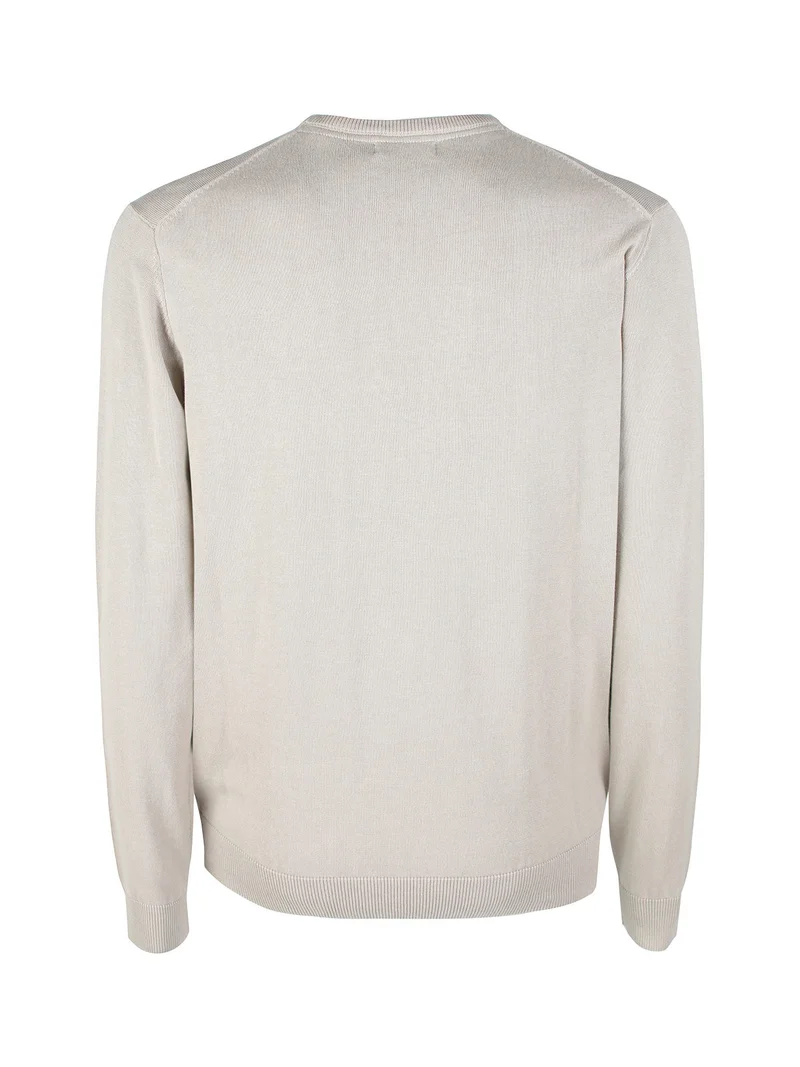 Pullover girocollo da uomo in cotone - khaki
