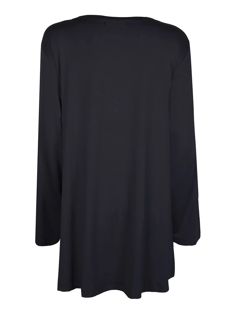 Maxi maglia donna con strass taglie forti - blu scuro