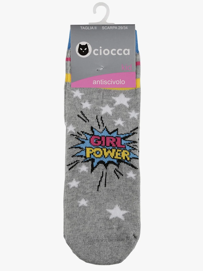 Calze antiscivolo da bambina - grigio