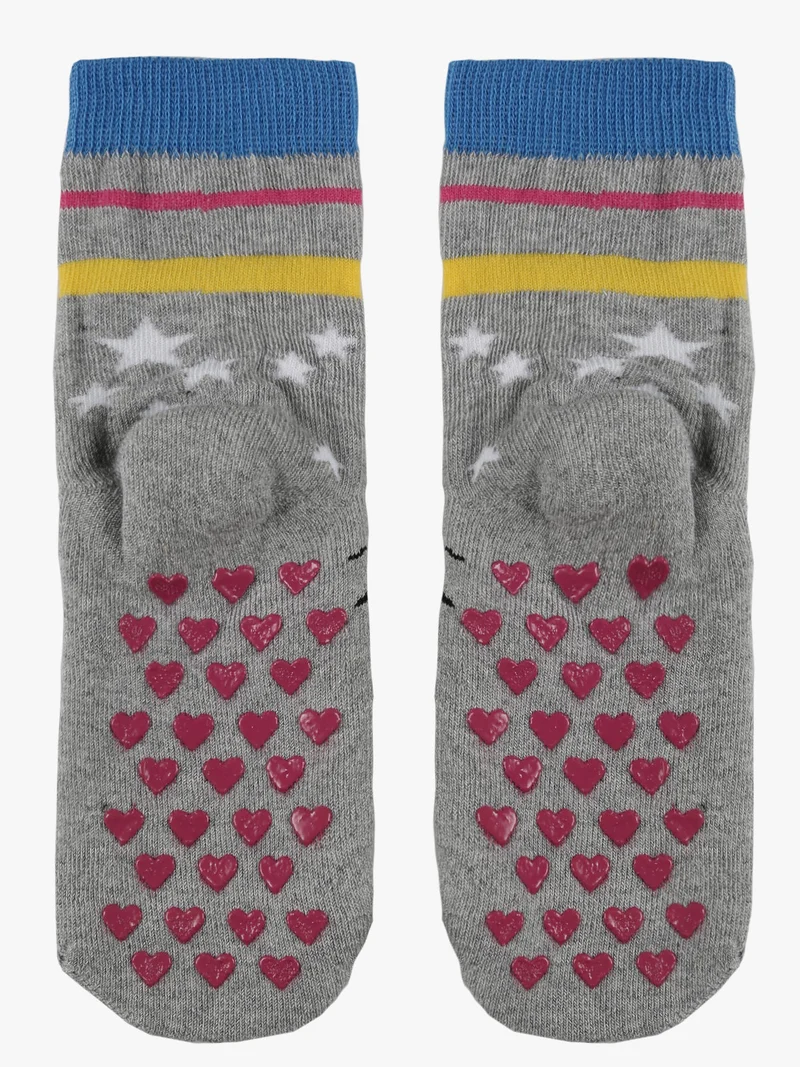 Calze antiscivolo da bambina - grigio