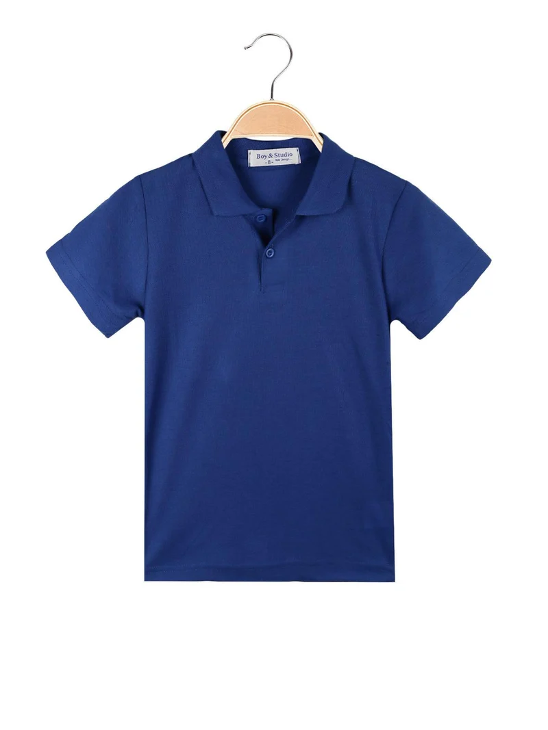 Polo bambino manica corta - blu