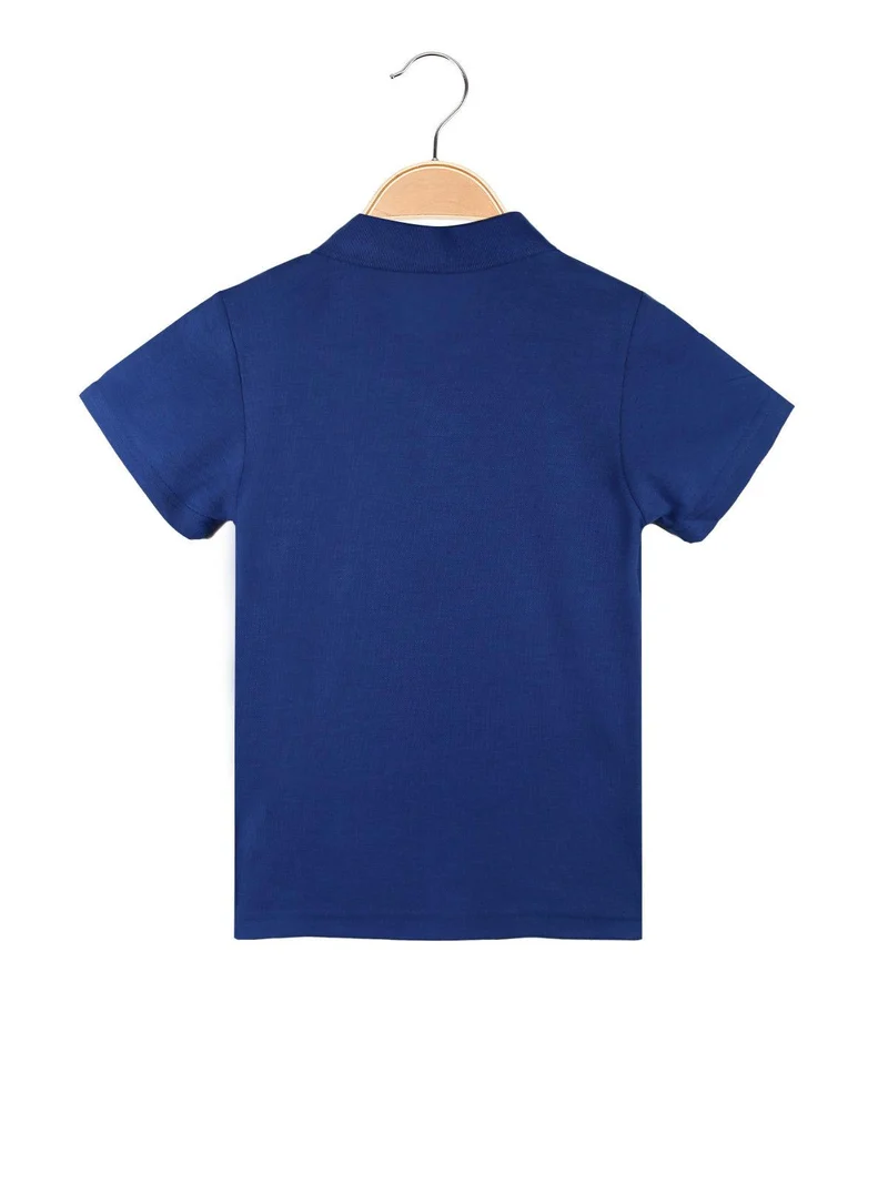 Polo bambino manica corta - blu