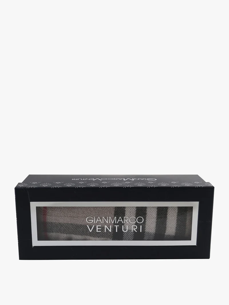 Sciarpa da uomo a quadri con frange - beige