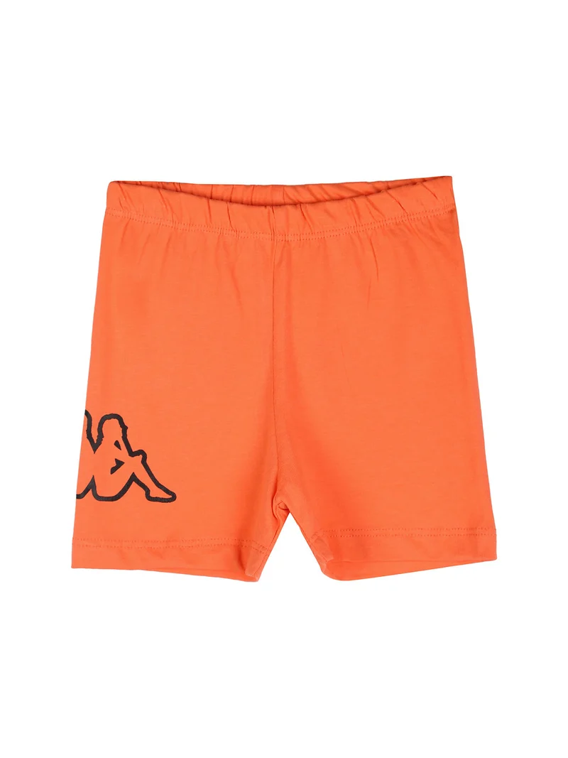 Completo corto da neonata in cotone con t-shirt orsacchiotto e shorts - bianco
