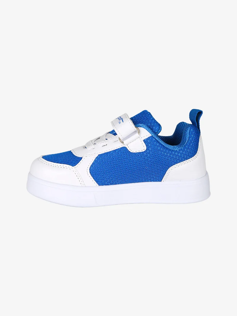 Sneakers da bambino con luci e cinturino a strappo - bianco