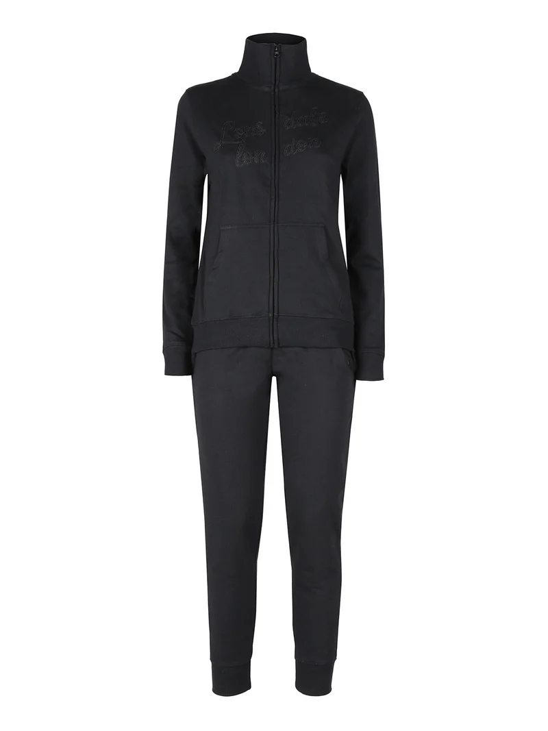 Tuta da donna 2 pezzi full zip - nero