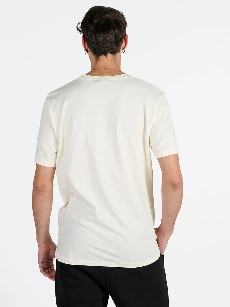 T-shirt da uomo in cotone - panna