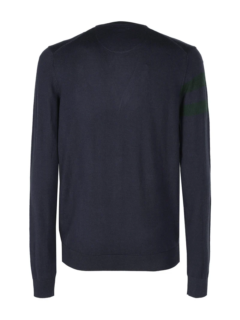 Cardigan da uomo in maglia con bottoni - blu scuro