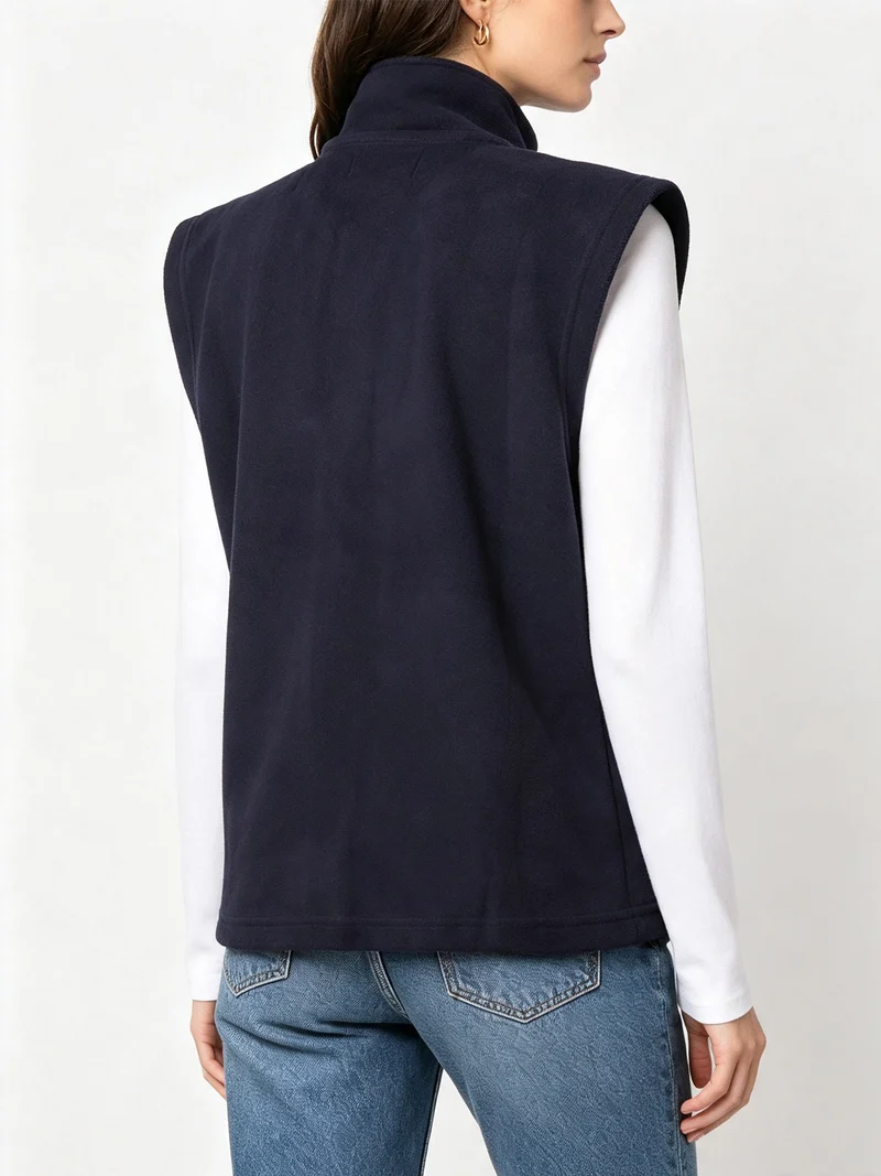 Gilet da donna in pile - blu scuro