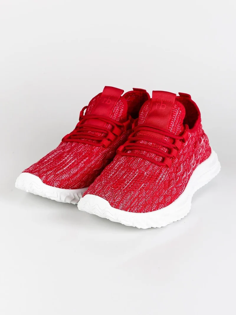 Sneakers sportive uomo in tessuto - rosso