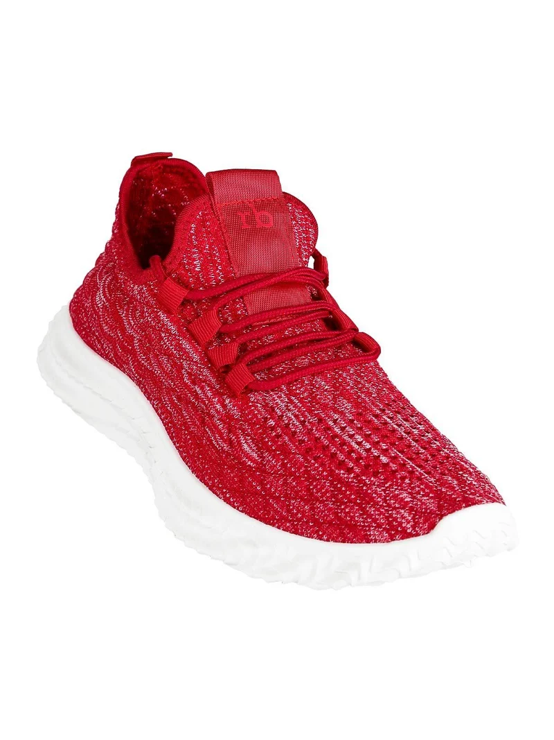 Sneakers sportive uomo in tessuto - rosso