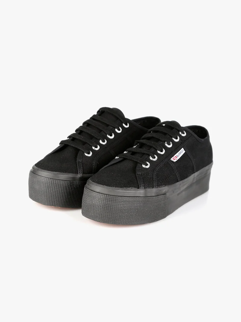 2790 PLATFORM Sneakers donna in tela con platform - nero