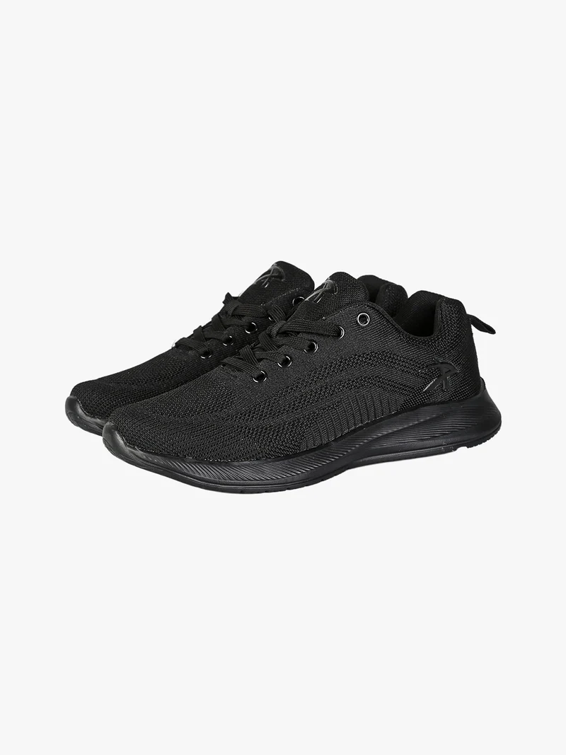 Sneakers donna sportive in maglia - nero