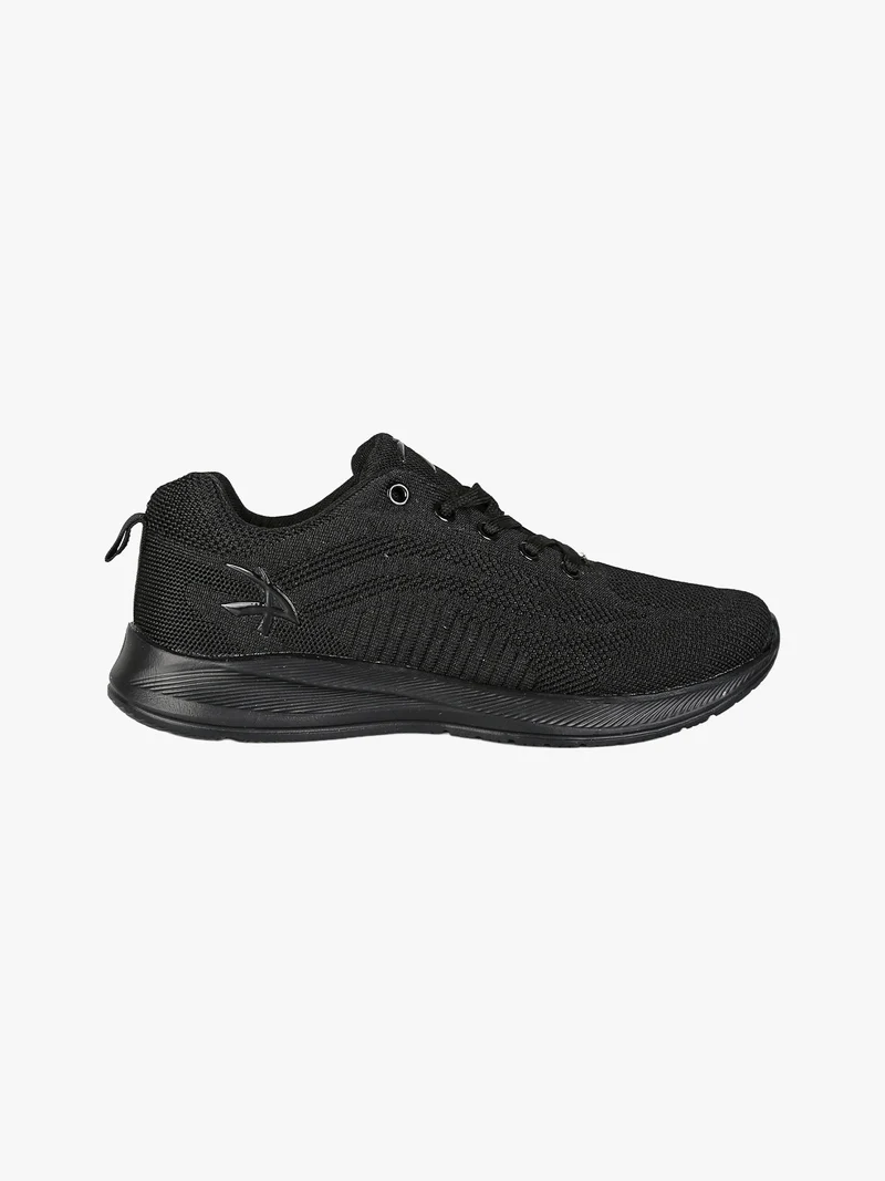 Sneakers donna sportive in maglia - nero