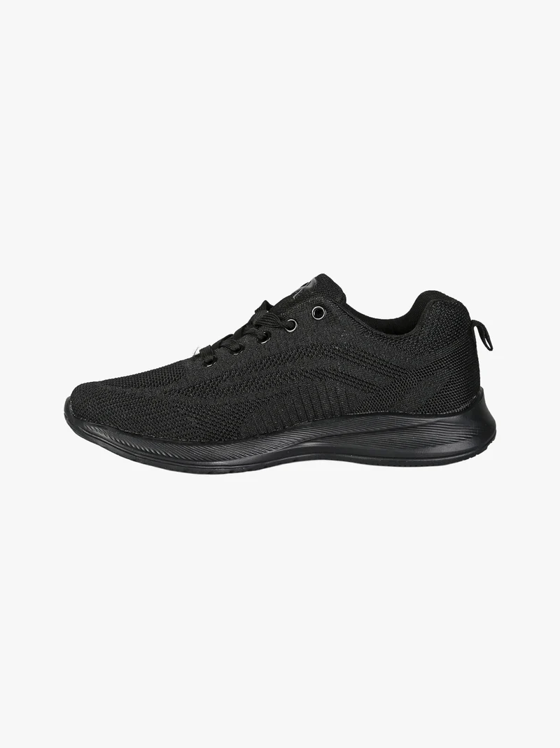 Sneakers donna sportive in maglia - nero