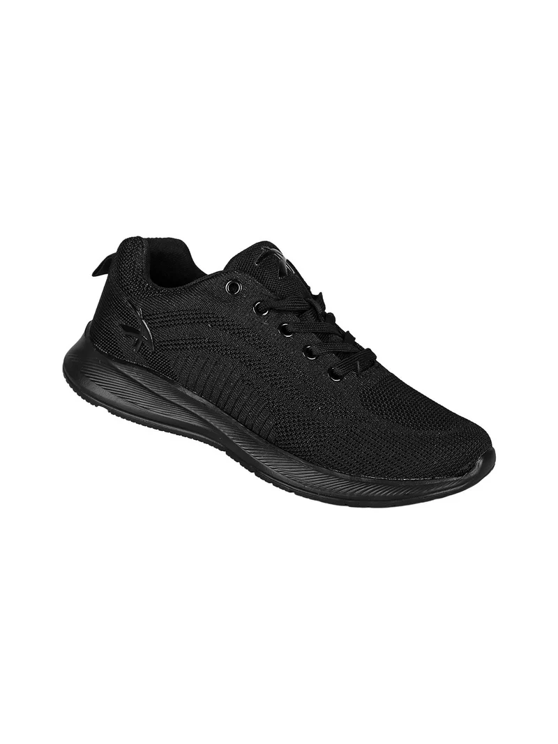Sneakers donna sportive in maglia - nero