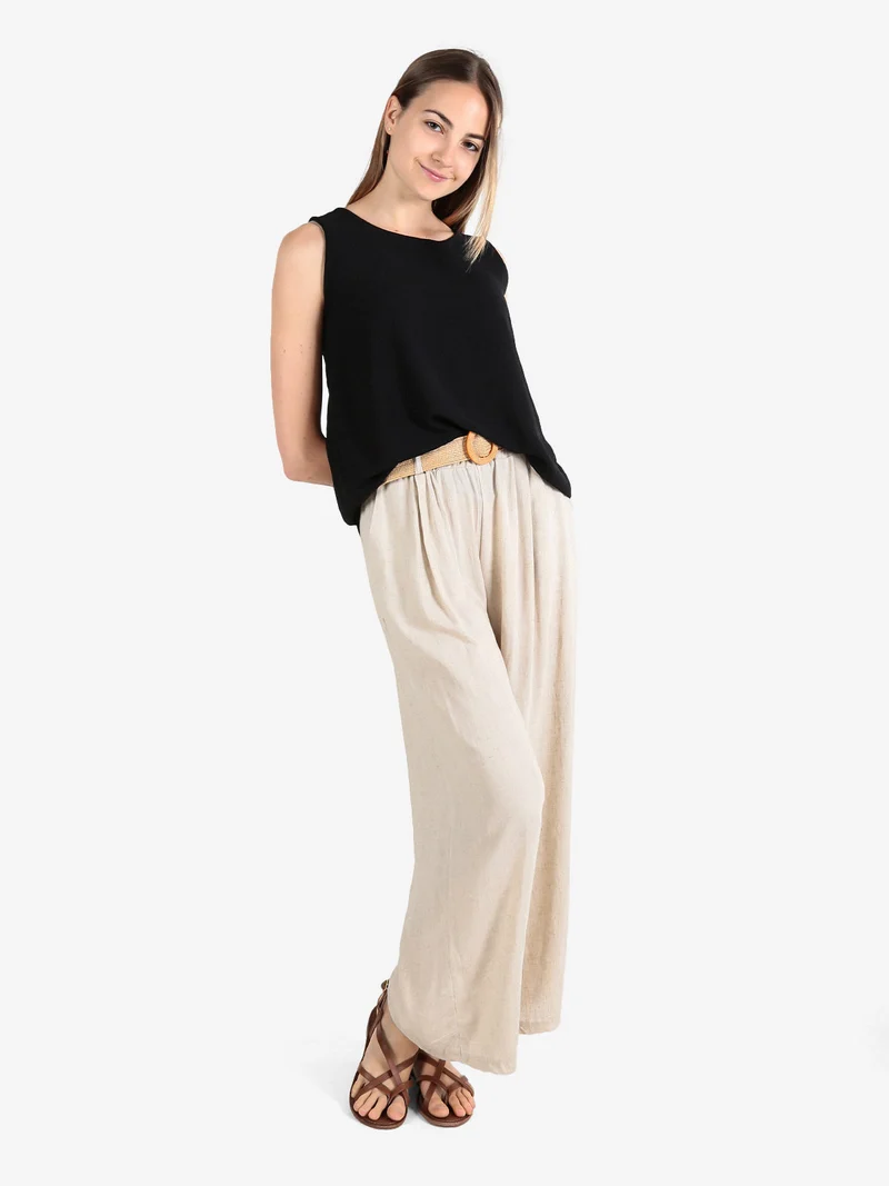Top donna smanicato - nero