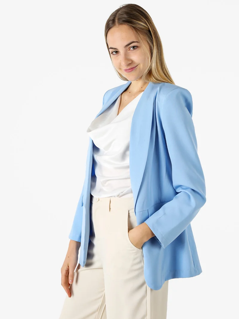 Blazer donna aperto - azzurro