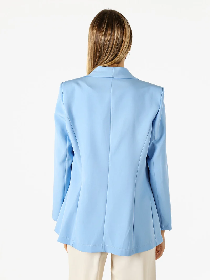 Blazer donna aperto - azzurro