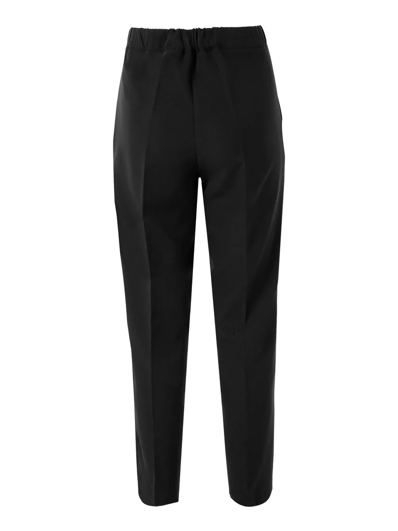 Completo elegante da donna con blazer e pantaloni a gamba dritta - nero