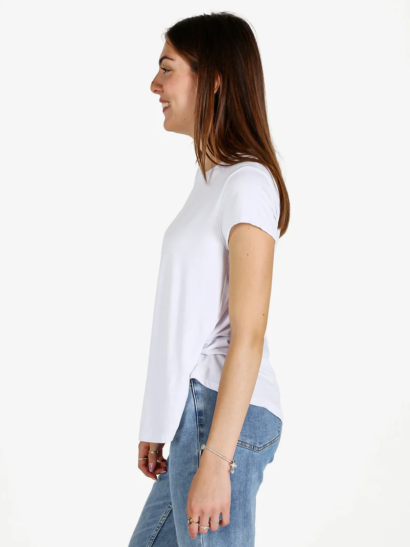 T-shirt donna svasata - bianco