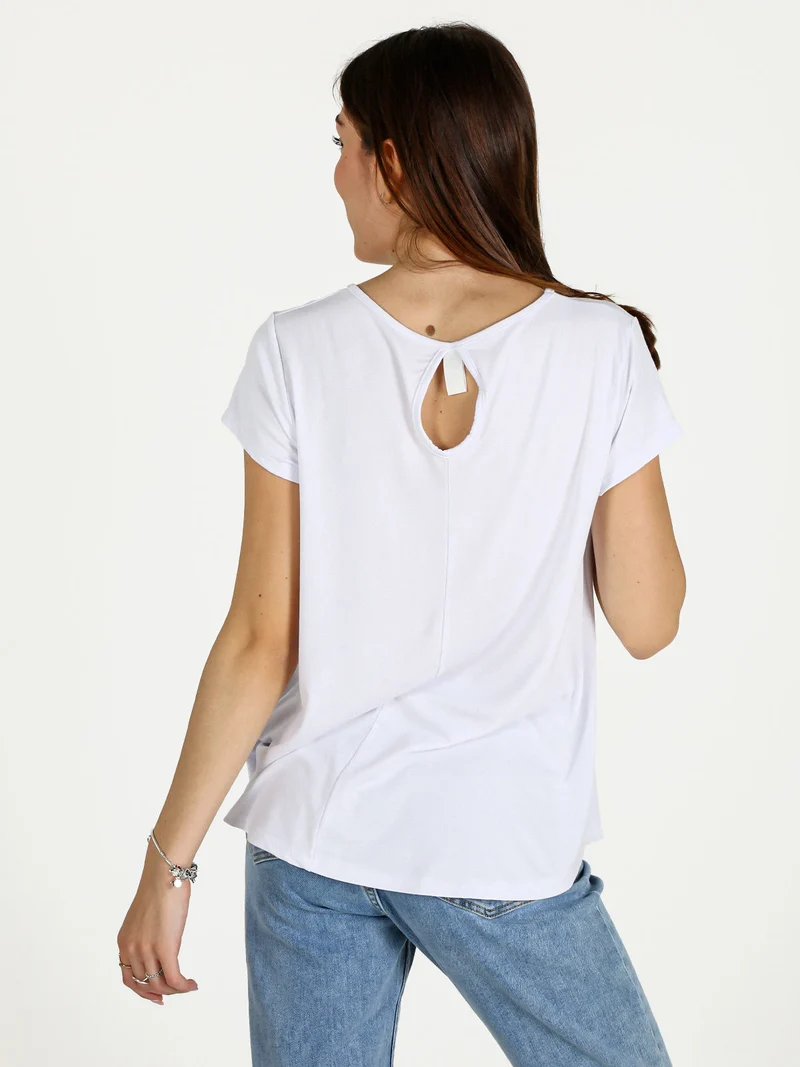 T-shirt donna svasata - bianco