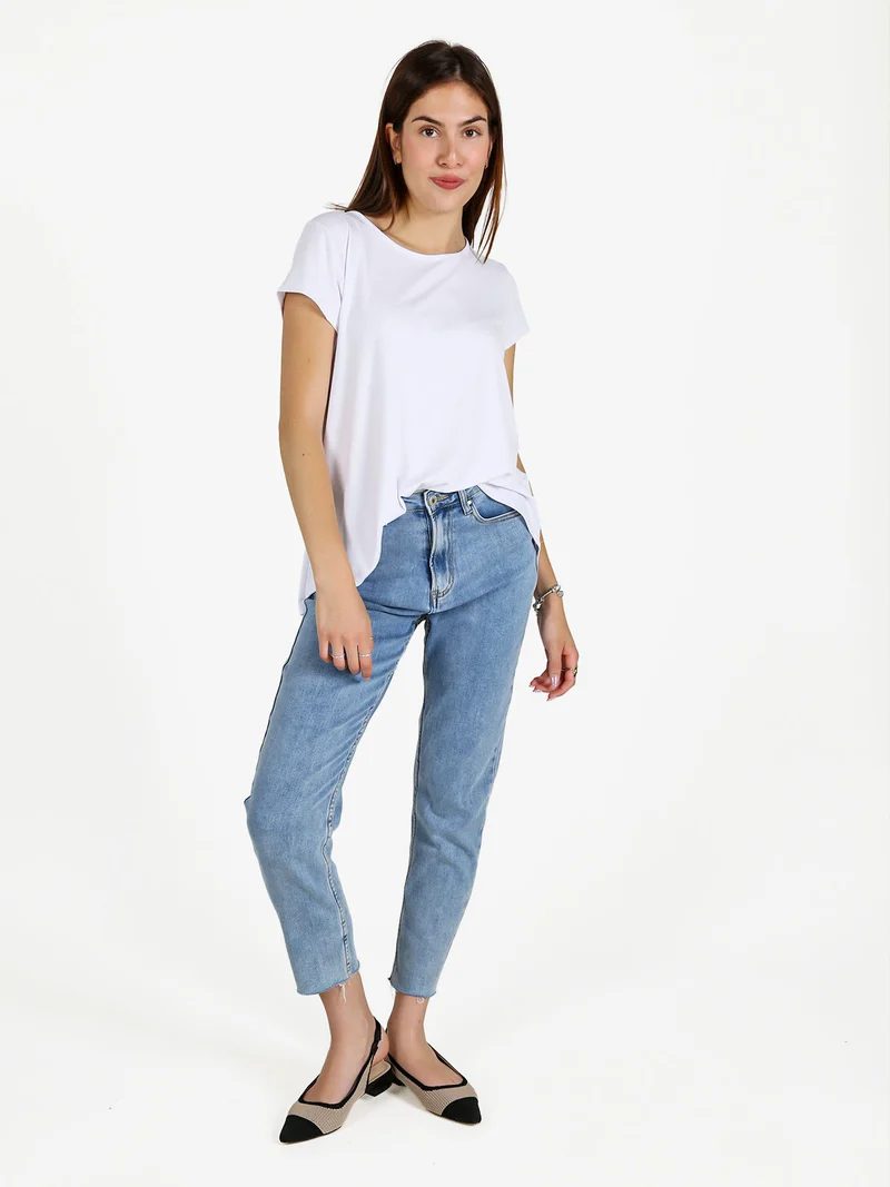 T-shirt donna svasata - bianco