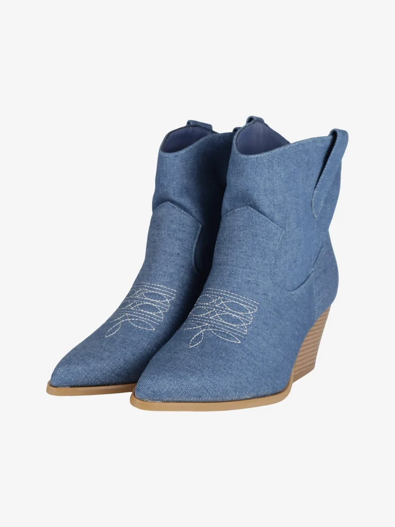 Stivaletti texani con tacco da donna - jeans